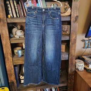 American Eagle Outfitters Dark Blue Baggy Wide Leg